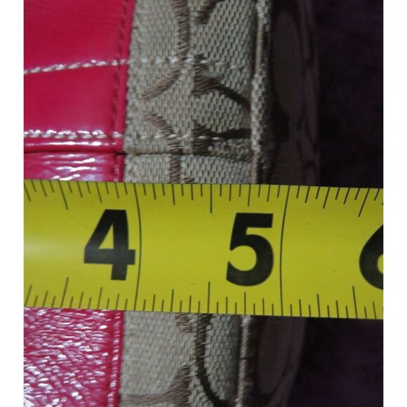 Coach 2008 Legacy Cursive Creed Limited Edition Canvas Leather Pink Stripe Demi - Picture 13 of 13